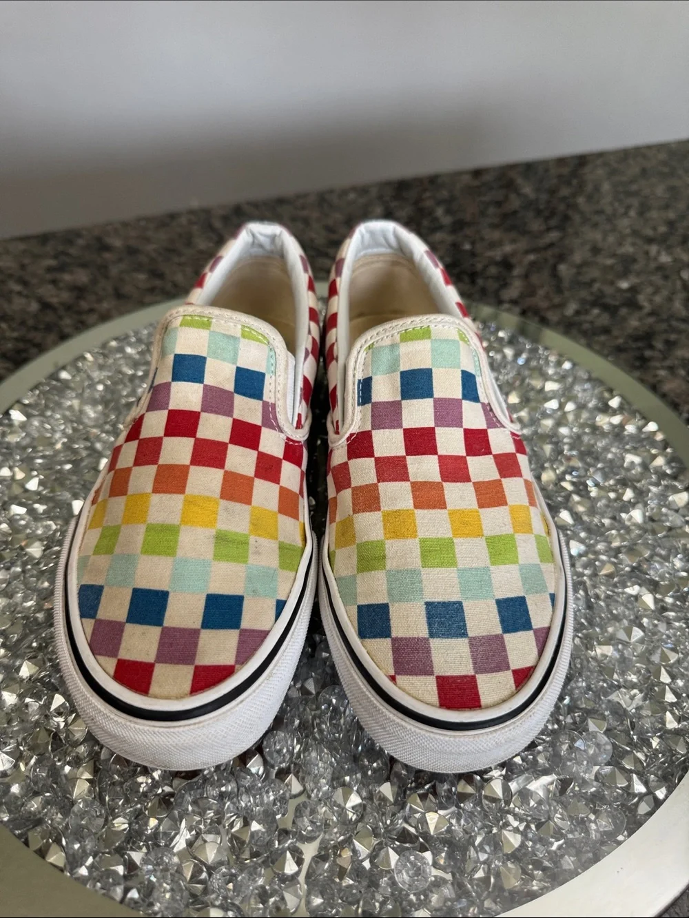 Vans wear checkerboard preloved